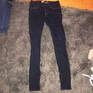 Dark wash skinny jeans